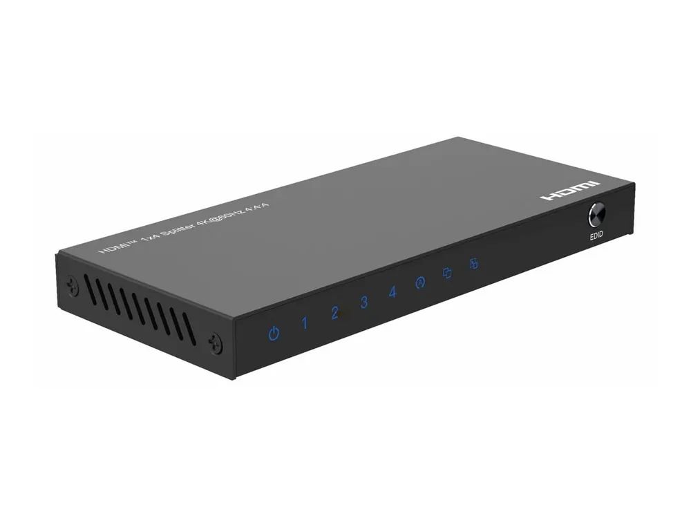 MicroConnect MC-HDMISPLITTER0104-4K - HDMI - HDMI - 3840 x 2160 Pixel - Schwarz - Stahl - 4K Ultra HD