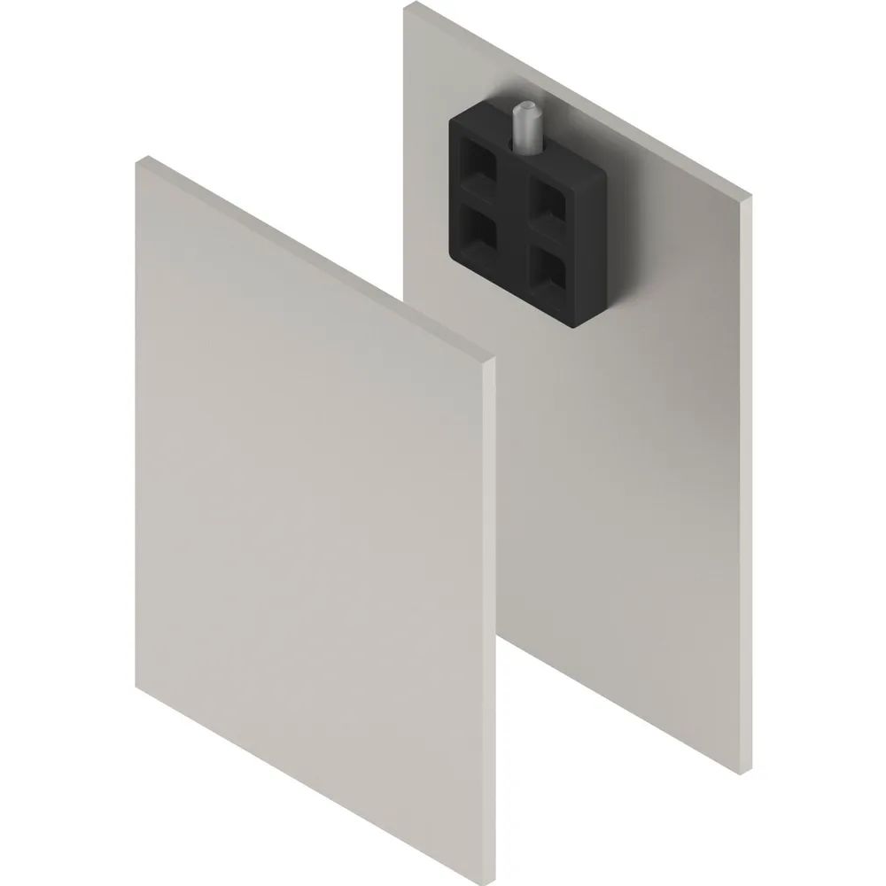 SOLIDO 100/HELM Abdeckkappen-Set Montageschiene/Abstand/Blende H/G Edelstahl