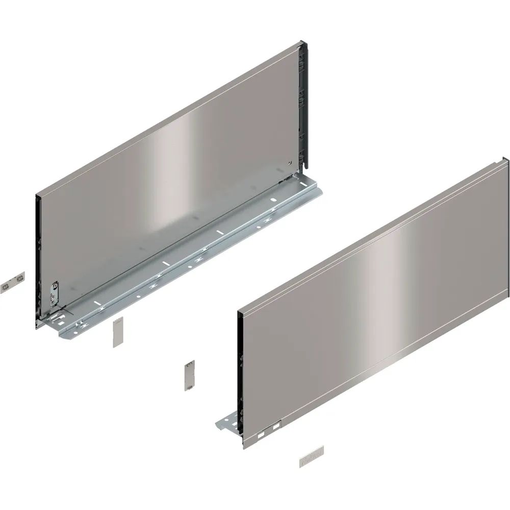 BLUM LEGRABOX pure Zarge Höhe F, NL 550, INOX (Anti-Fingerprint)