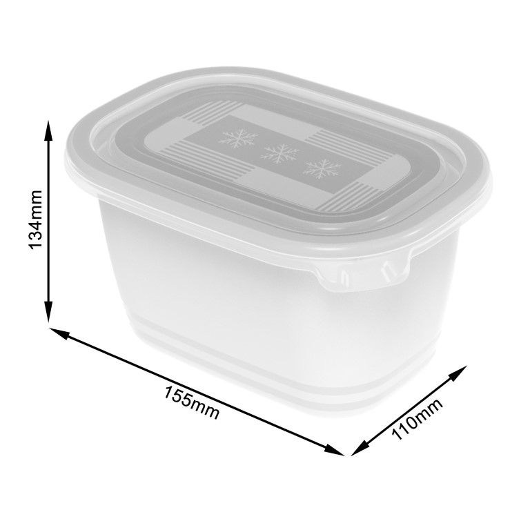 Rotho Set Gefrierdosen 4 x 0.75 l FREEZE