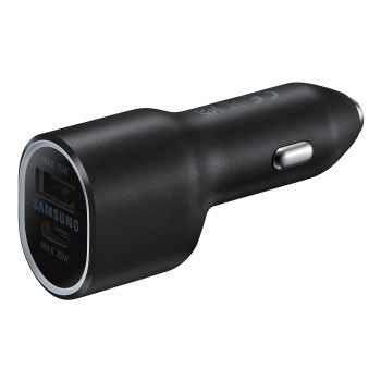 Samsung Dual KfZ-Schnellladegerät "EP-L4020", 2x USB, 40W (15W + 25W), Schwarz