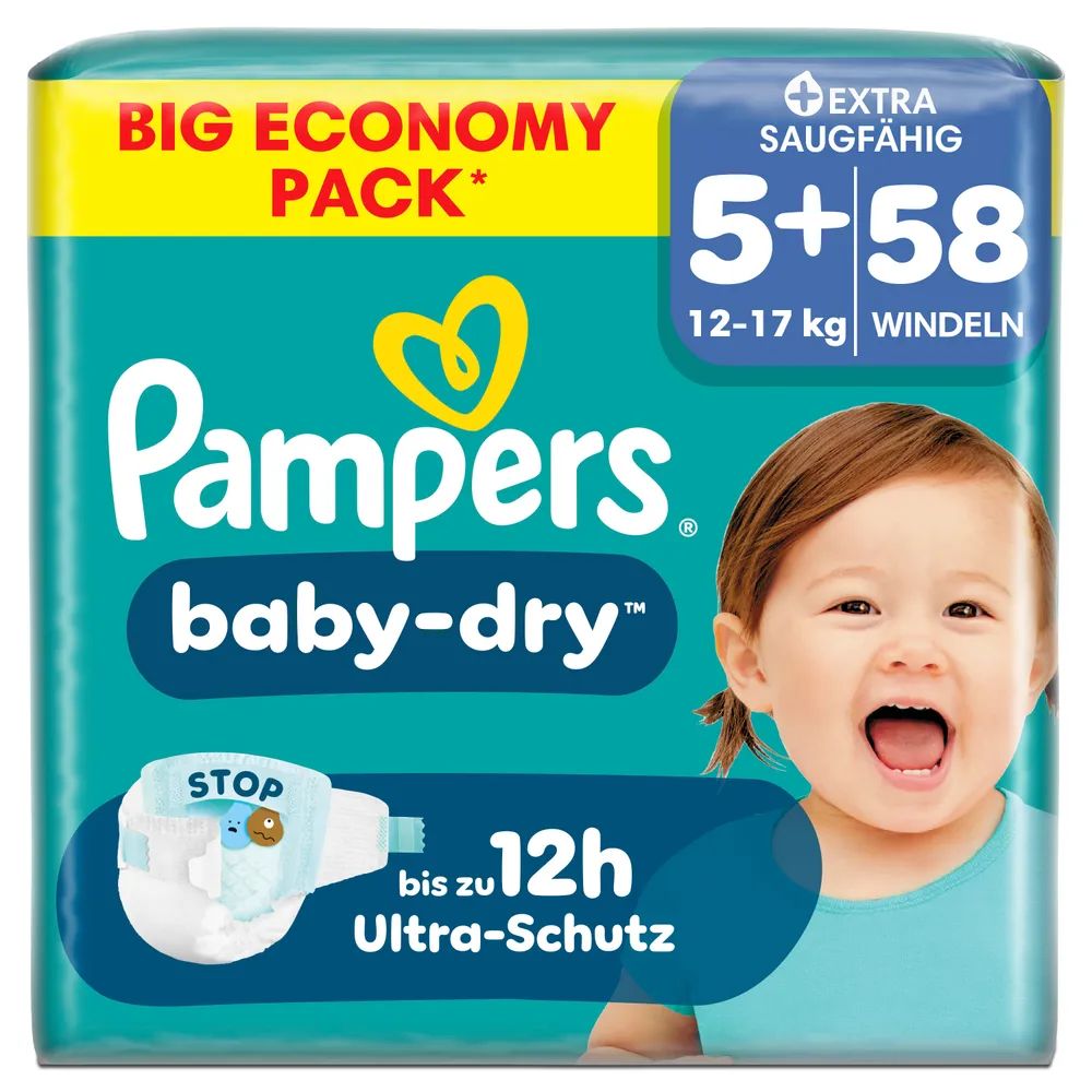 Pampers Baby Dry Gr.5+ Junior Plus 12-17kg Big 