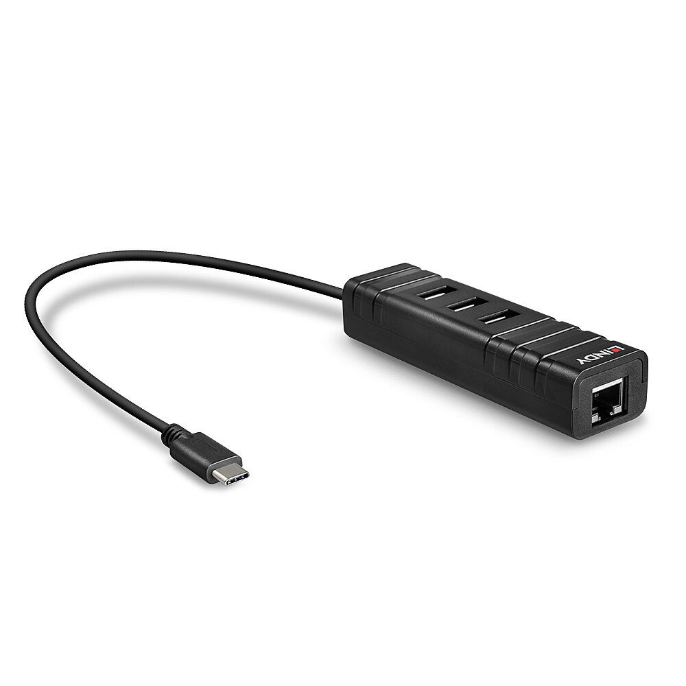 Lindy USB 3.2 Type C Hub & Gigabit Ethernet Converter