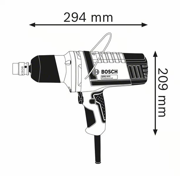 Bosch Professional GDS 18 E Schlagschrauber Karton