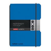 Herlitz my.book flex - Notizbuch - A6 - 40 Blatt / 80 Seiten - weißes Papier - kariert - Blau - Polypropylen (PP)