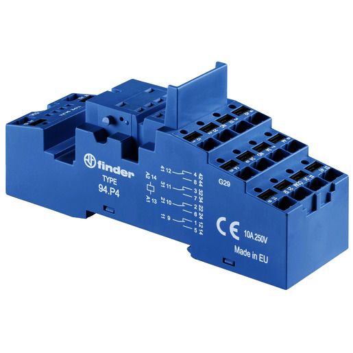 Finder FASSUNG PUSH-IN ANSCHL. BLAU / FINDER 94.P4