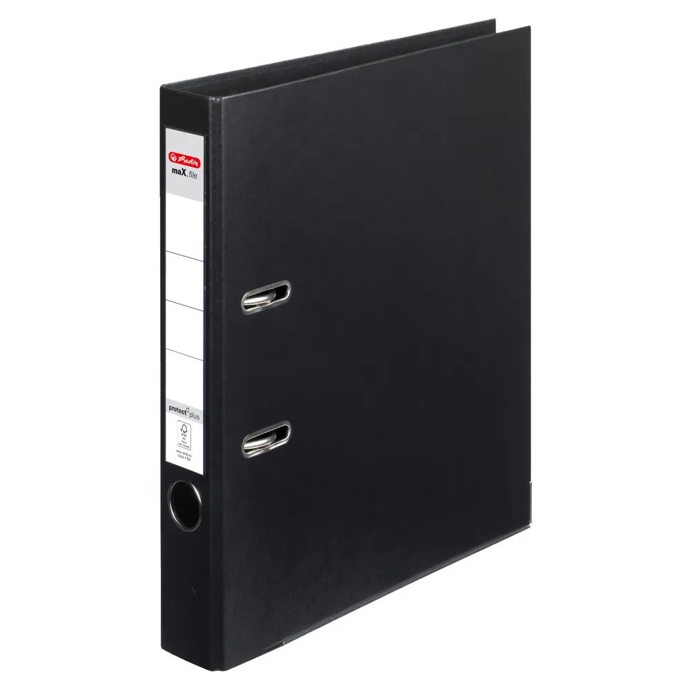herlitz Ordner maX.file protect plus, A4, 5cm, schwarz