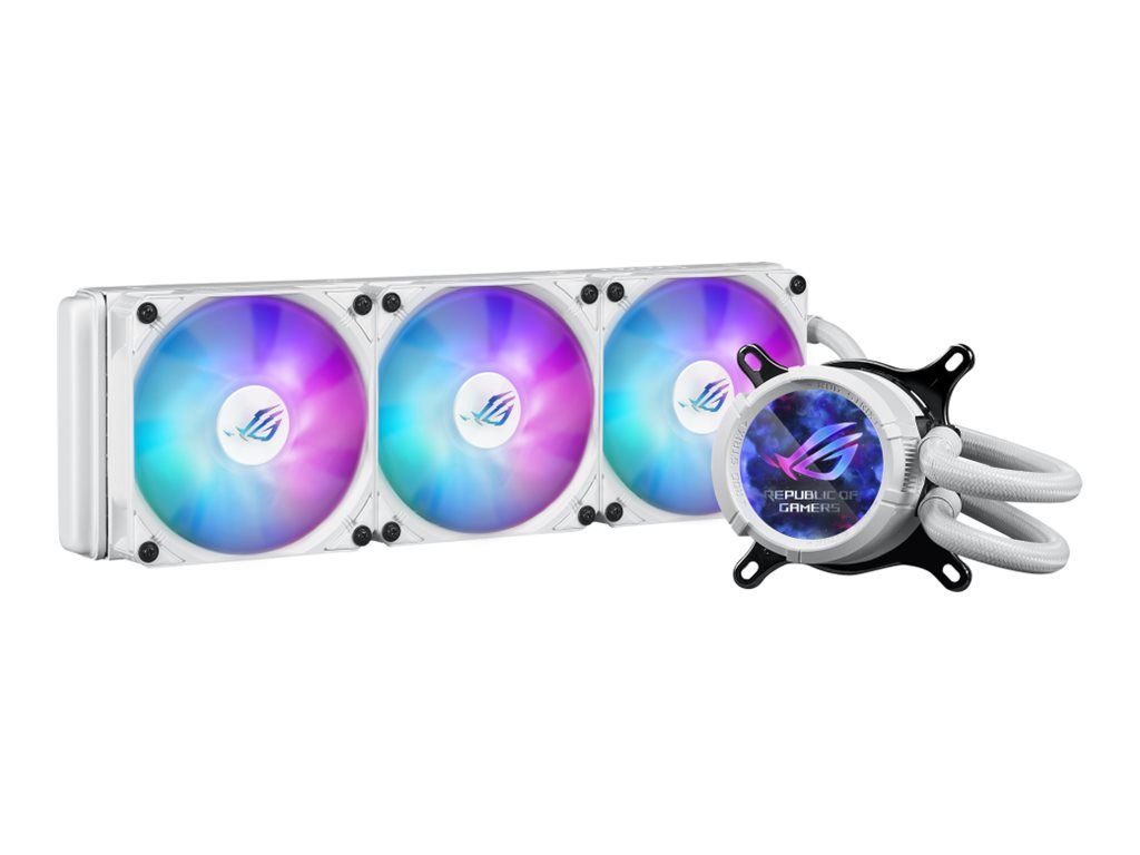 ASUS ROG STRIX LC III 360 ARGB LCD - White Edition - Prozessor-Flüssigkeitskühlsystem - (für: AM4, LGA1200, LGA1700, AM5, LGA115x Socket)
