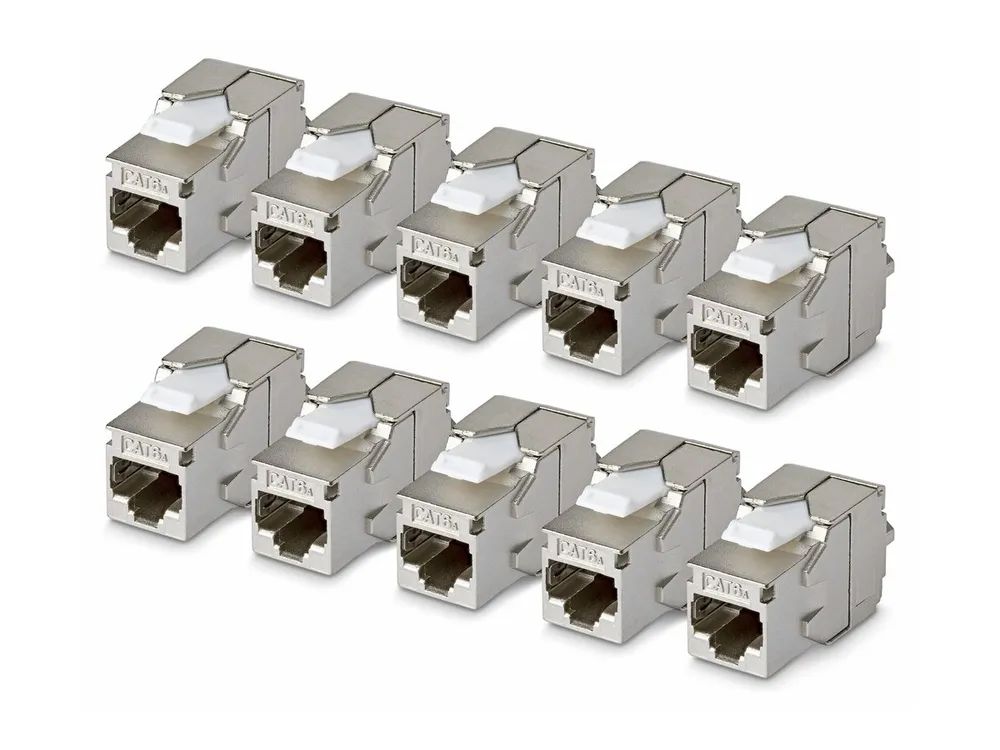 StarTech.com Cat6a Keystone Jack 10-Pack 180-Deg - Netzwerk - CAT 6a