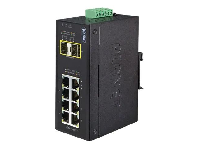 Planet IGS-1020TF - Switch - unmanaged - 8 x 10/100/1000 + 2 x Gigabit SFP