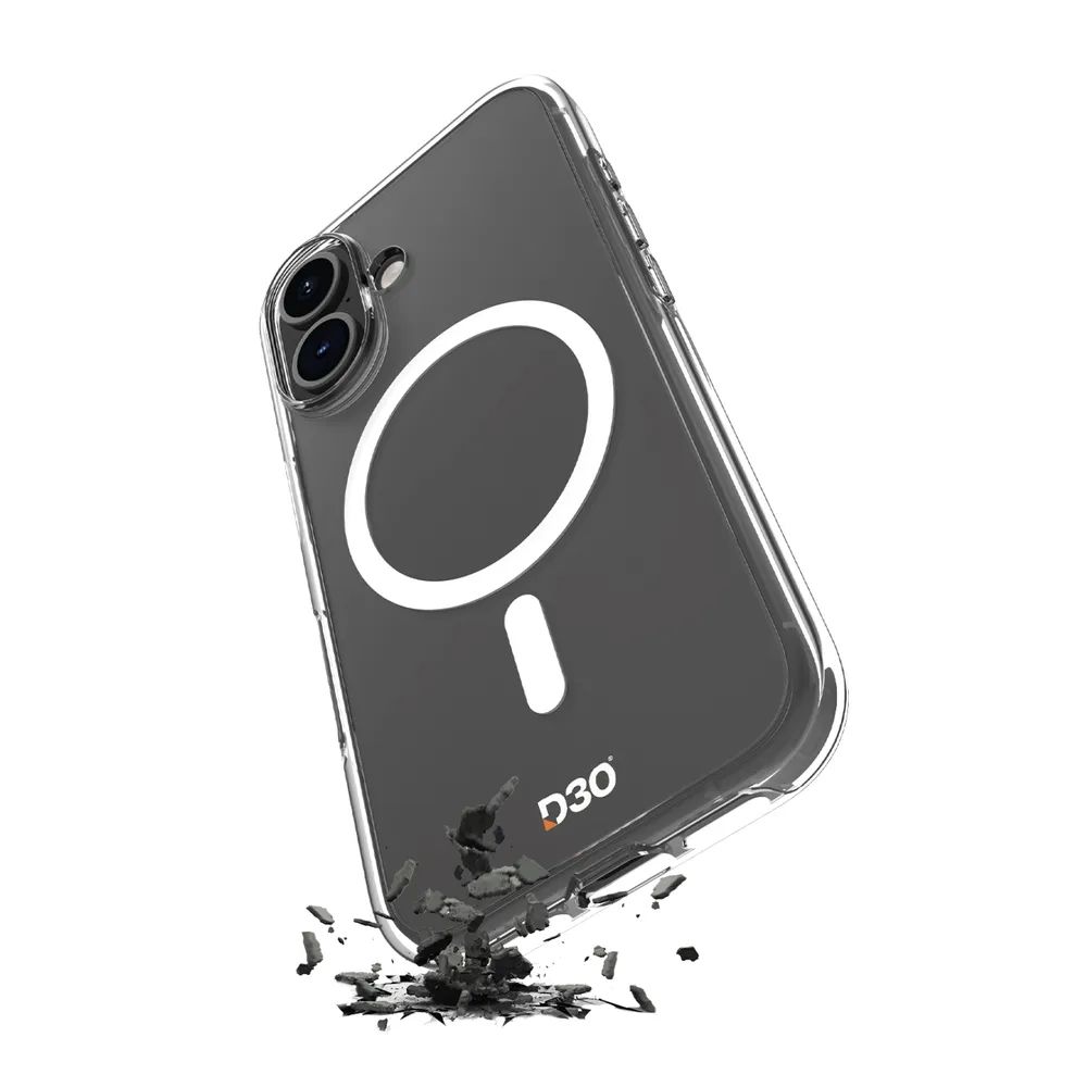 PURO IMPACT CLEAR D3O Cover für iPhone 16, transparent
