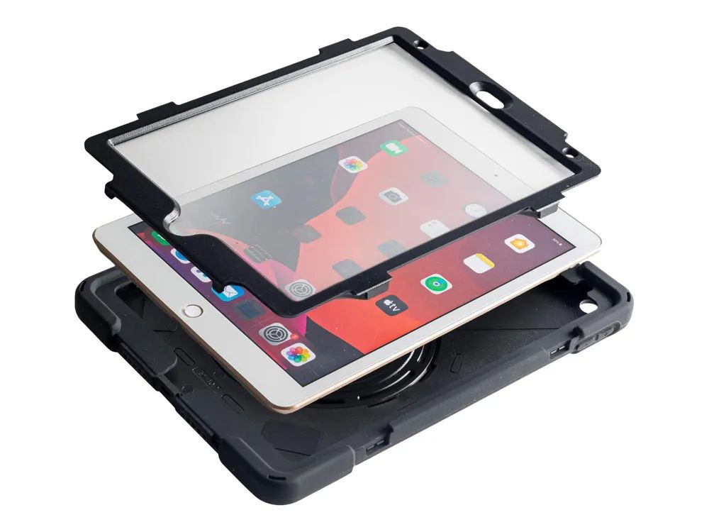 techair classic pro - Schutzhülle für Tablet - widerstandsfähig - Silikon, Polycarbonat - Schwarz - 10.2" - für Apple 10.2-inch iPad (7. Generation, 8. Generation, 9. Generation)