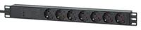 Intellinet 715140 - 1U - Einphasig - Aluminium - Schwarz - 7 AC-Ausgänge - Typ F