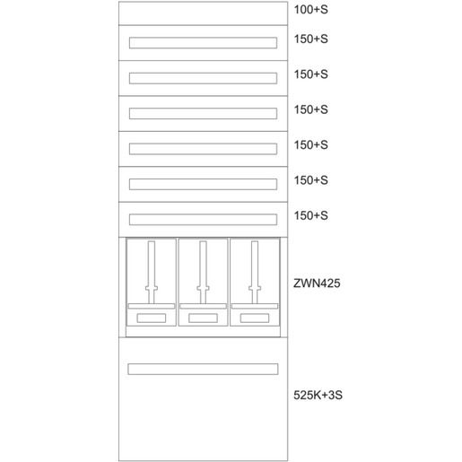 Eaton ZÄHLERVERTEILER-MONTAGEEINS. K / EATON BPZ-MES-KN-800/20-3Z 137486