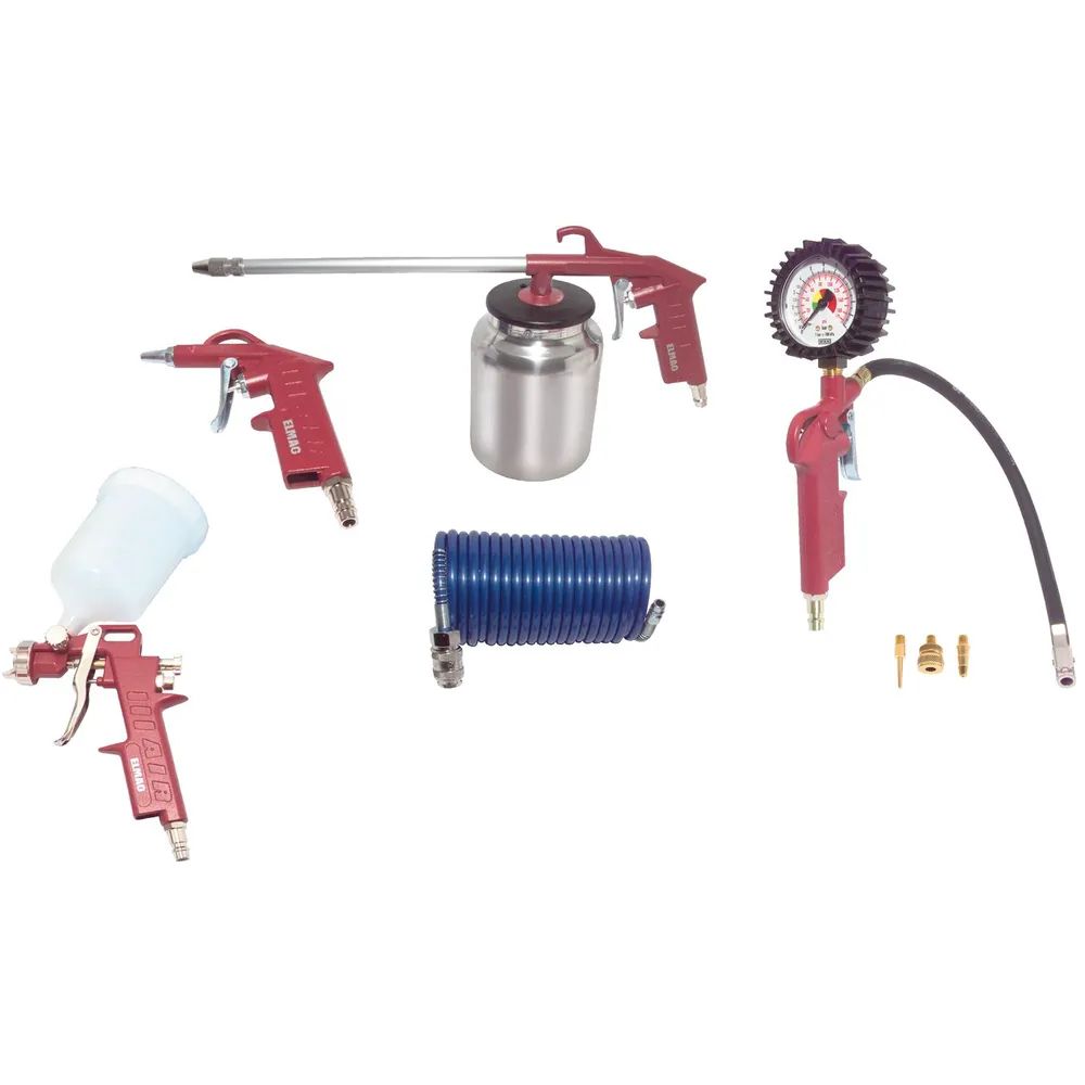 ELMAG Entwicklungs und Handels GmbH 23501 Werkzeuge Druckluft Heimwerker Set 6 teilig