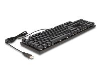 Delock Mechanische USB Gaming Tastatur kabelgebunden 1.6 m schwarz mit RGB