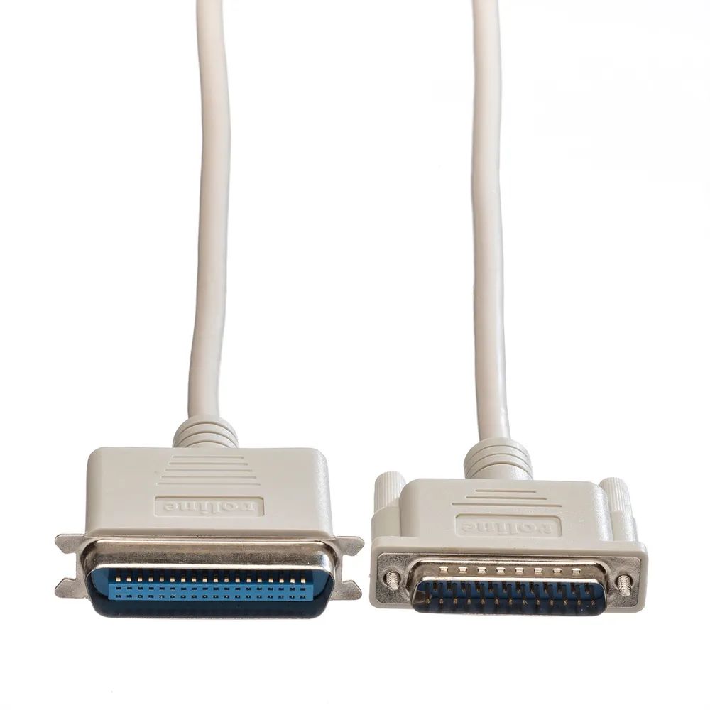 ROLINE Paralleldruckerkabel DB25 ST - Centr.36 ST, grau, 4,5 m