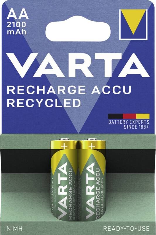 Varta Mignon-Akku RECHARGE Recycled AA 2100mAh Blister 2