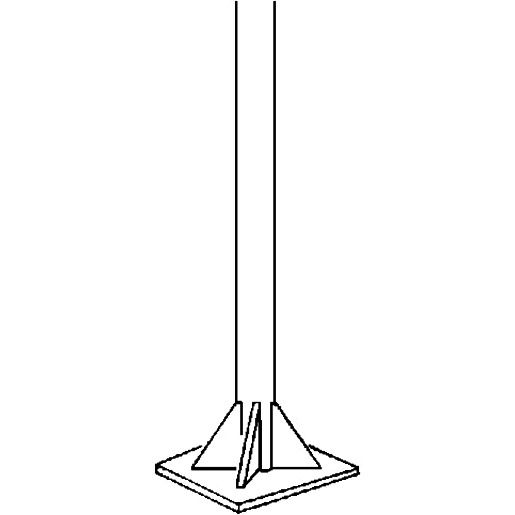 Triax SAT-STANDFUSS 260X260 PLATTE / TRIAX STG 60 STAHL 1200/60 140381