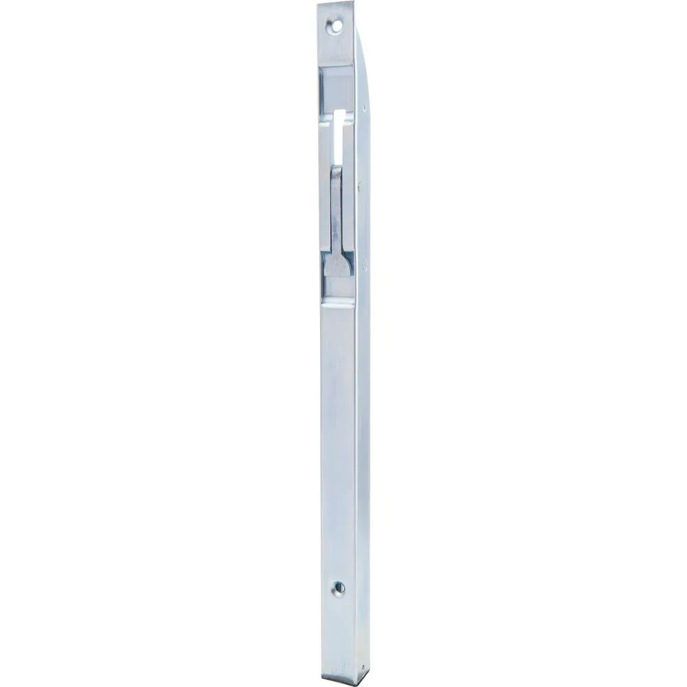Strenger Türkantriegel U-Gehäuse mit Klapphebel. 300 x 18 x 17 mm, Hub 14,verzinkt silber