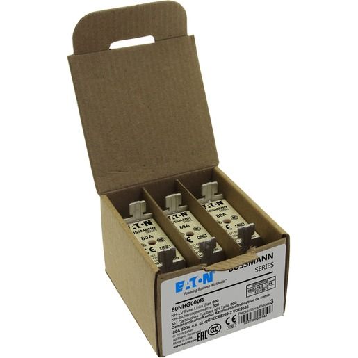 Eaton NH-SICH.EINSATZ 80A 500V GR000 / EATON NH000/ 80A 500V 80NHG000B