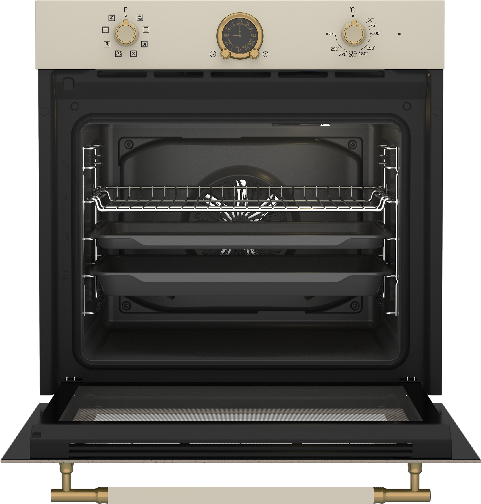 Beko RBIM19200CD Multifunktionsbackrohr, creme/gold
