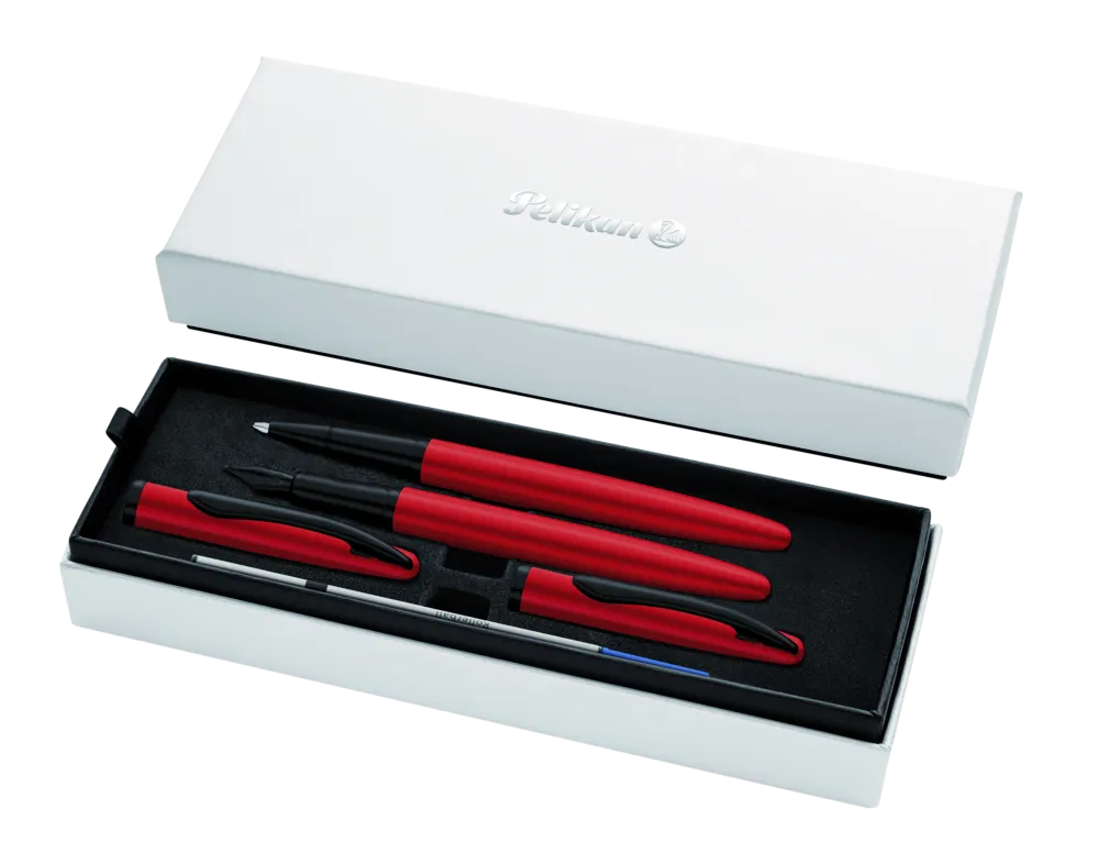 Pelikan Füllhalter & Roller Jazz® Noble Elegance im Set, Red