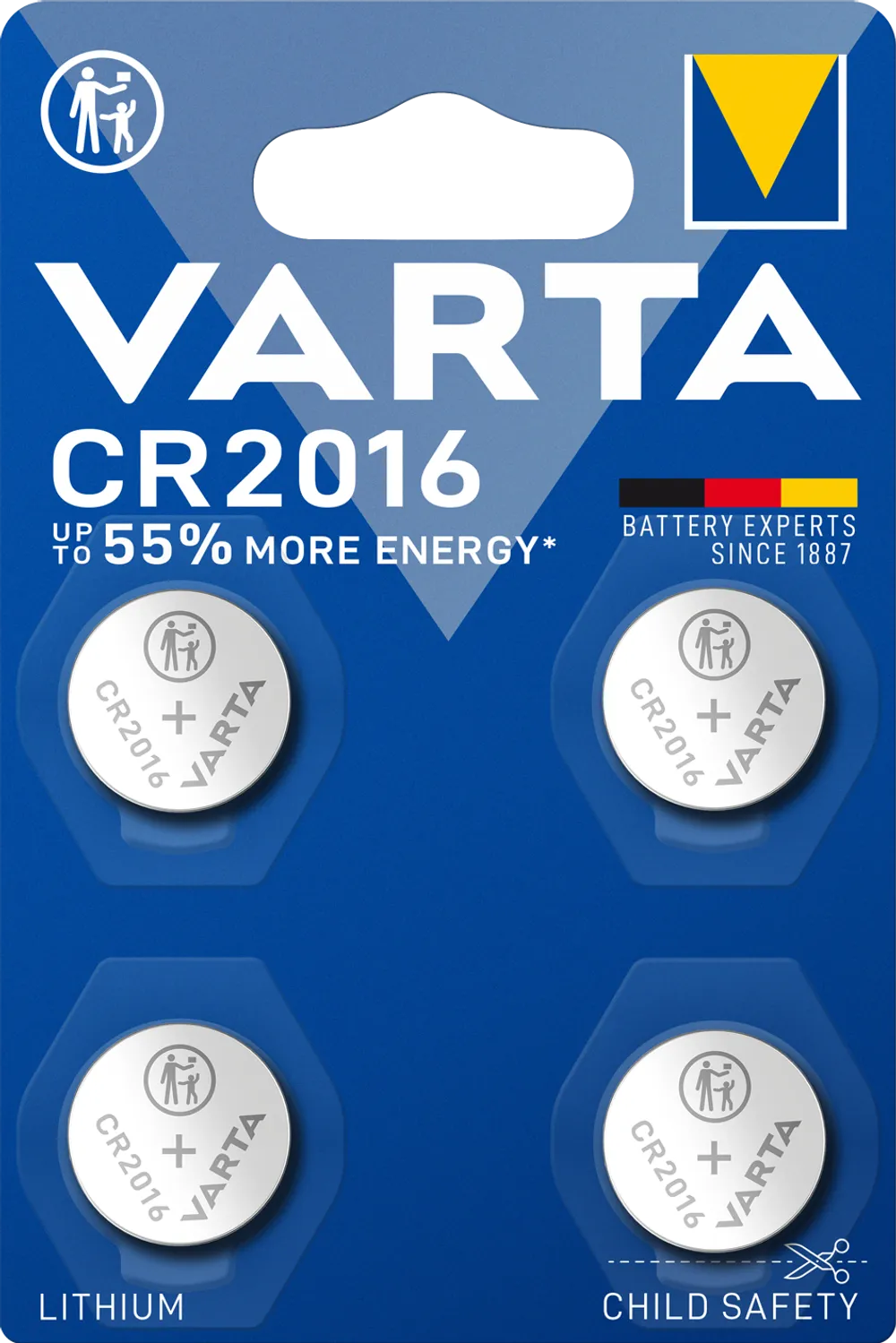 VARTA LITHIUM Coin CR2016 Blister 4