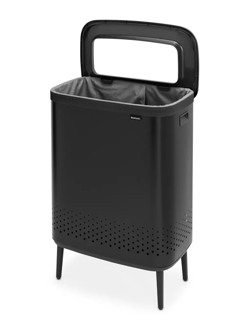 Brabantia Bo Wäschekorb Hi, 2 x 45 L - Matt Black