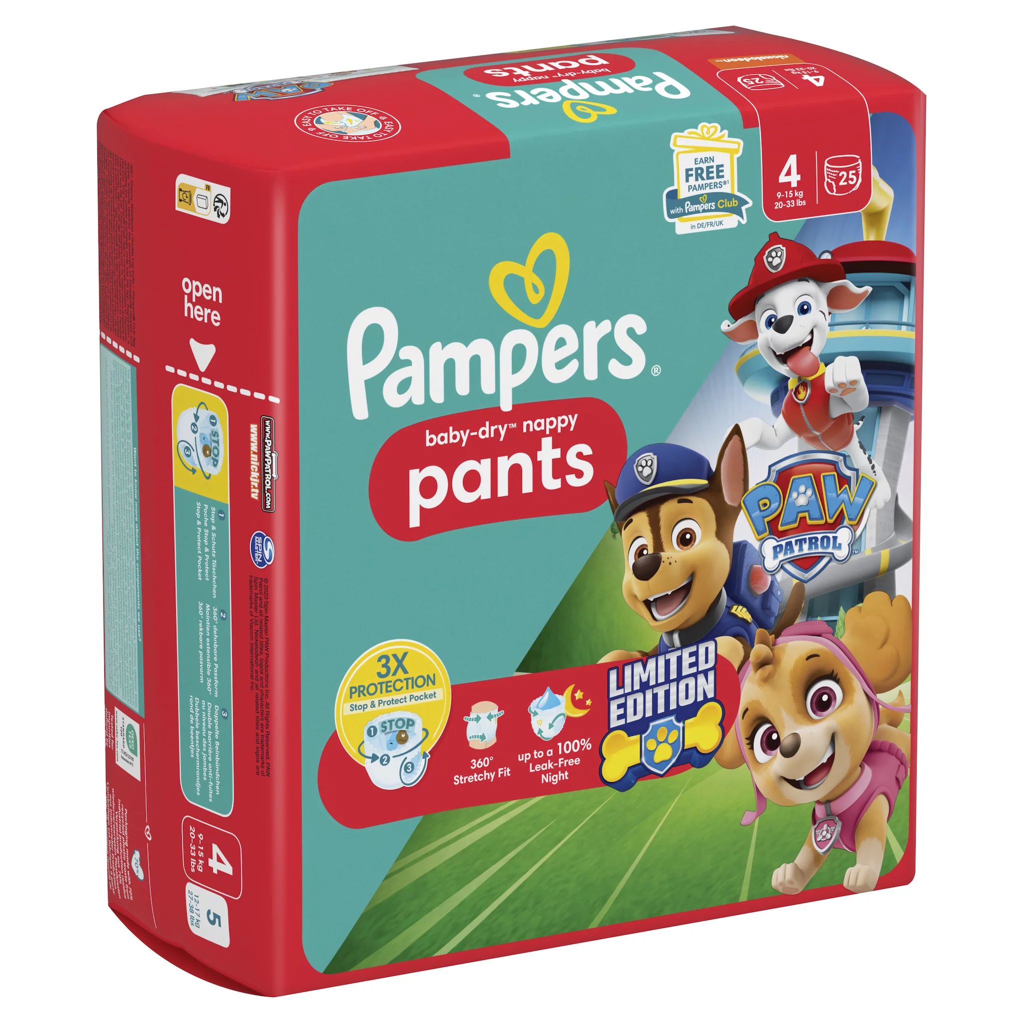Pampers Baby Dry Pants Gr.4 Maxi 9-15kg Single Pack Paw Patrol