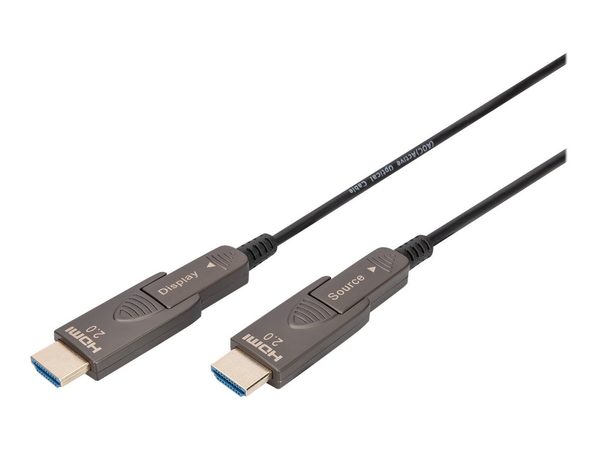 DIGITUS Glasfaserkabel HDMI AOC 20m HDMI->HDMI 4K abnehmbare Stecker - Digital/Display/Video - 20 m