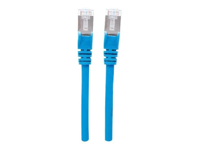 Intellinet Network Patch Cable, Cat7 Cable/Cat6A Plugs, 1.5m, Blue, Copper, S/FTP, LSOH / LSZH, PVC, RJ45, Gold Plated Contacts, Snagless, Booted, Lifetime Warranty, Polybag - Netzwerkkabel - RJ-45 (M)