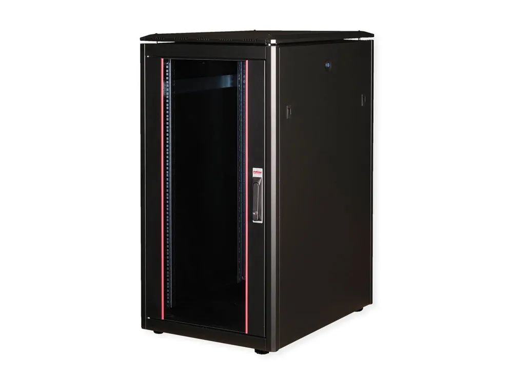 ROLINE Pro - Schrank Netzwerkschrank - mit Glastür, 600 x 800 mm (B x T)
