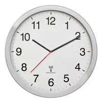 TFA 60.3545.02 Funk Wanduhr 400 mm x 50 Silber Großes Display 60.3545
