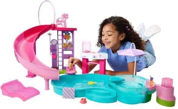 Mattel GmbH BRB Traumpool Spielset,Rutsche+Whirlpool