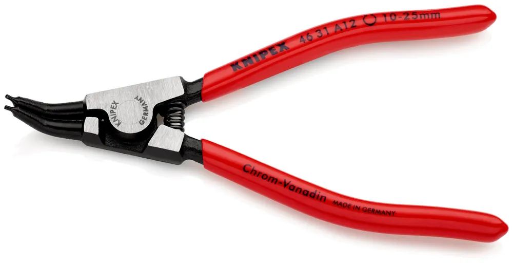 KNIPEX Sicherungsringzange für Außenringe auf Wellen 45° gewinkelt mit Kunststoff überzogen schwarz atramentiert 130 mm