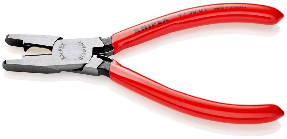 KNIPEX Crimpzange für Scotchlok™-Verbinder mit Schneiden mit Kunststoff überzogen 155 mm