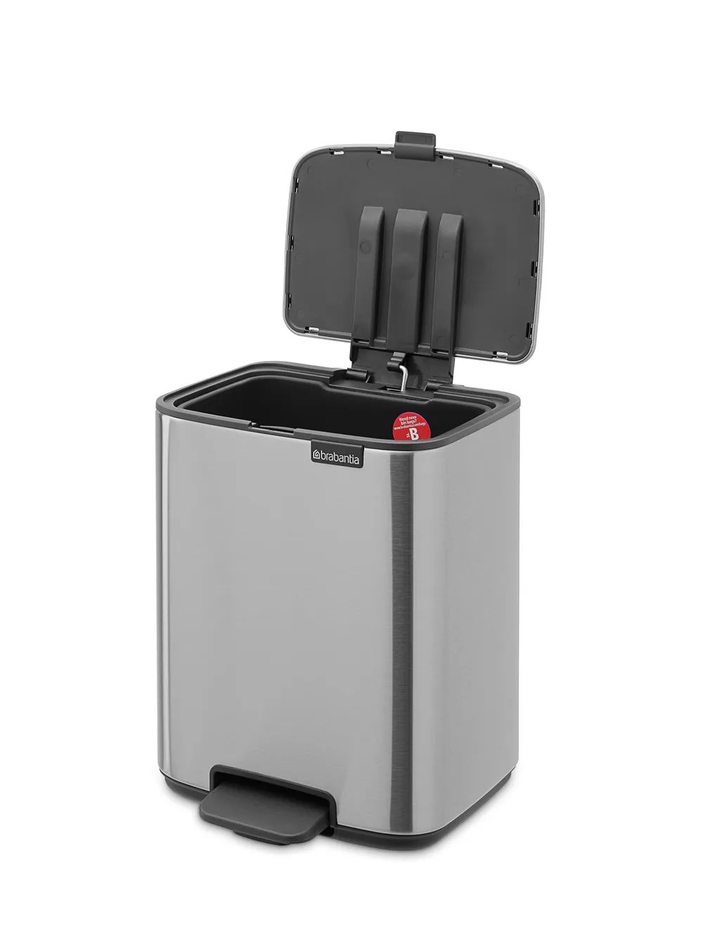 Brabantia Bo Treteimer, 7L - Matt Steel Fingerprint Proof