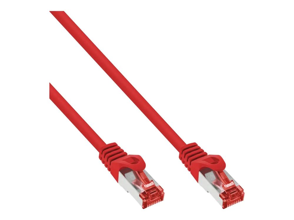 InLine Patchkabel - S/FTP (PiMf) - Cat.6 - 250MHz - PVC - Kupfer - rot - 25m