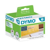 Dymo LabelWriter - Kunststoff - permanenter Klebstoff - durchsichtig - 36 x 89 mm 260 Etikett(en) (1 Rolle(n)