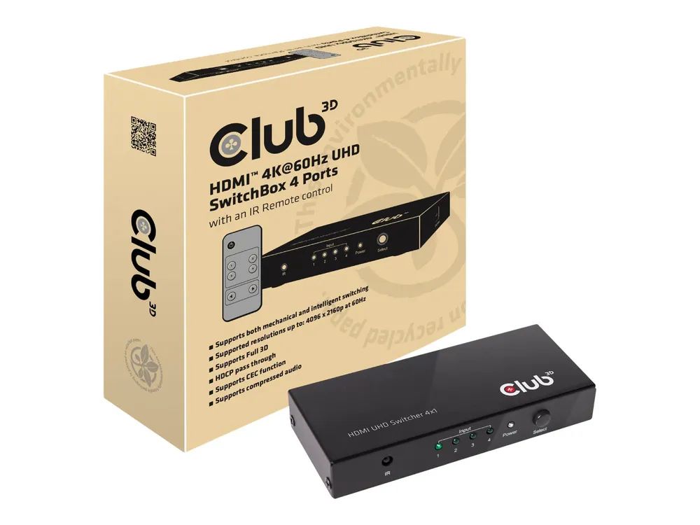 Club 3D SenseVision CSV-1370 - Video/Audio-Schalter