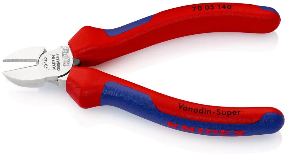 PRIMIUM Lager- und Lieferges. Seitenschneider verchromt mit Mehrkomponenten-Hüllen 140 mm