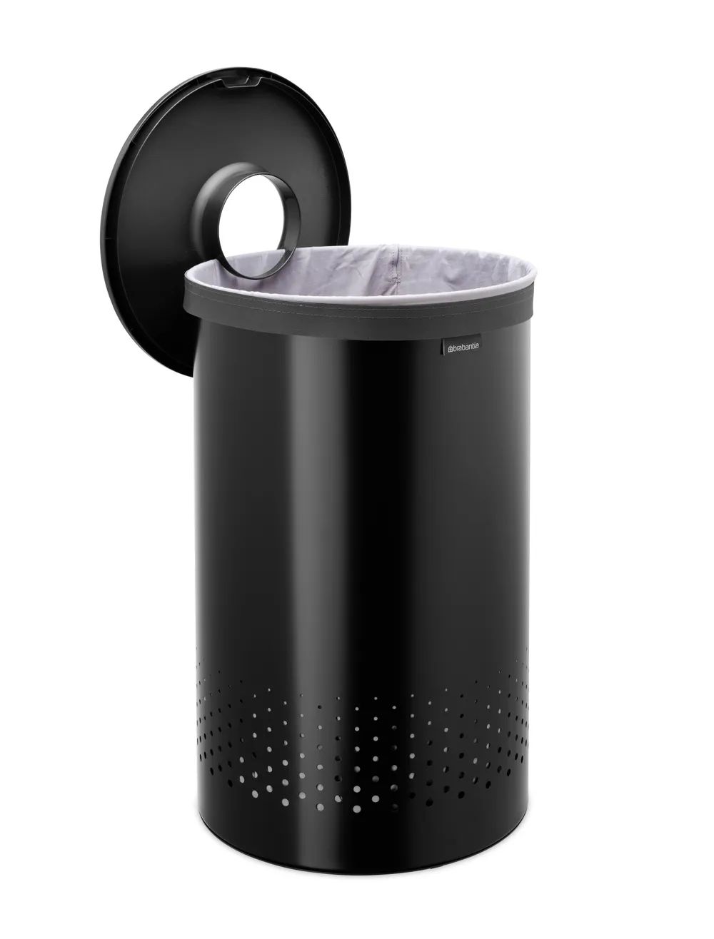 Brabantia Wäschebox 60L, Kunststoffdeckel - Matt Black