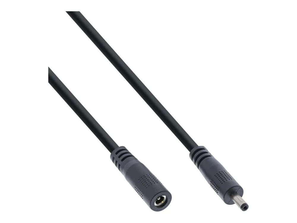 InLine DC Verlängerungskabel - DC Stecker/Buchse 3,5x1,35mm - AWG 18 - schwarz 1m