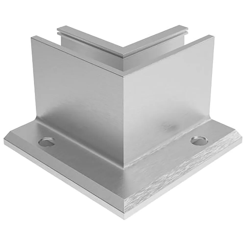 ECONOMY Innenecke für Bodenprofil F-Form 0006 ECO,aufgesetzte Montage,silber