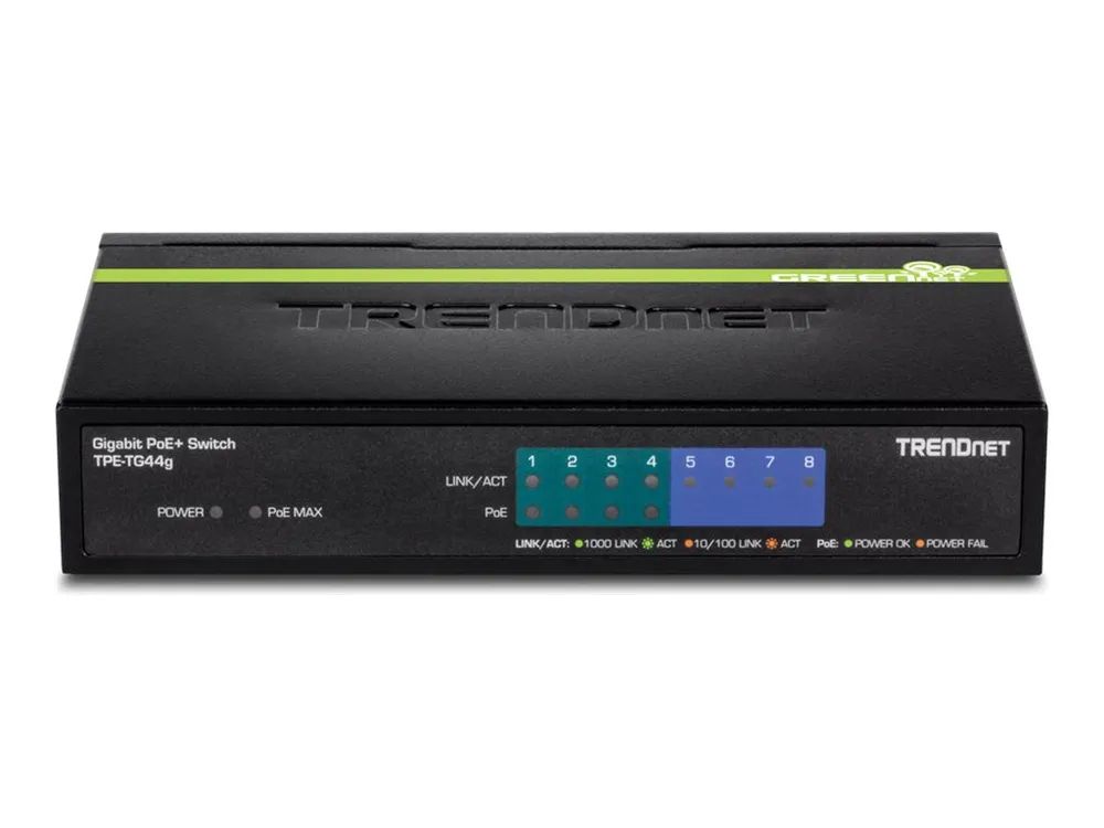 TRENDnet TPE TG44g - Switch - 4 x 10/100/1000 (PoE+)
