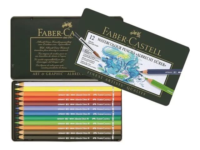 FABER-CASTELL ALBRECHT DÜRER - Wasserfarbstift - gemischte Farben - 3.8 mm (Packung mit 12)