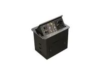 Equip Multifunktionale Tischeinbausteckdose - 1xCEE 7/4, - Schwarz - 59 mm - 153 mm - 42 mm - 2,2 kg - 92 mm