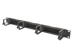 DIGITUS Kabelrangierpanel mit Bürstenleisten für 483 mm (19")-Schränke, 1HE