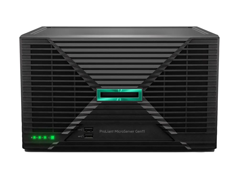 HPE ProLiant MicroServer Gen11 - Server - Ultra-Micro-Tower - 1-Weg - 1 x Xeon E-2434 / 3.4 GHz - RAM 16 GB - SATA - nicht Hot-Swap-fähig 8.9 cm (3.5")
